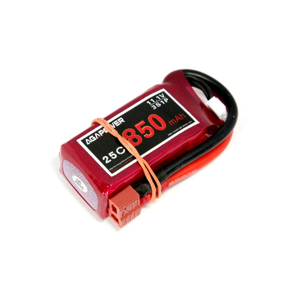Акумулятор AGA POWER Li-Po 850mAh 11.1V 3S 25C Softcase 23x30x52мм T-Plug